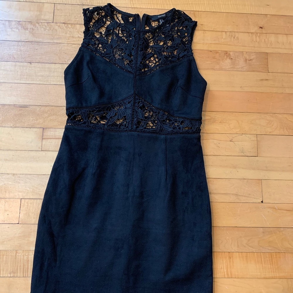 F21 black cutout dress